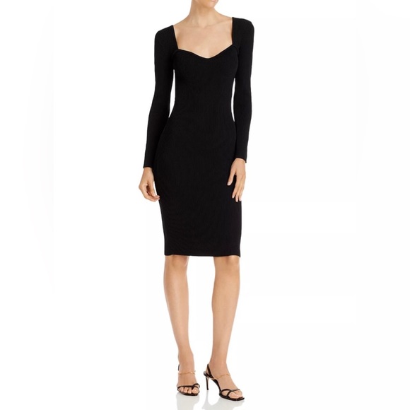 LUCY PARIS | NWT Long Sleeve Sweetheart Neckline Bodycon Dress - Picture 2 of 10